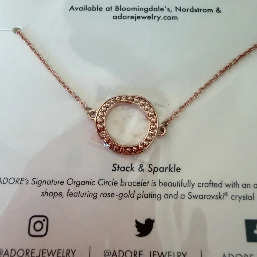 Adore Rose Gold Circle Necklace